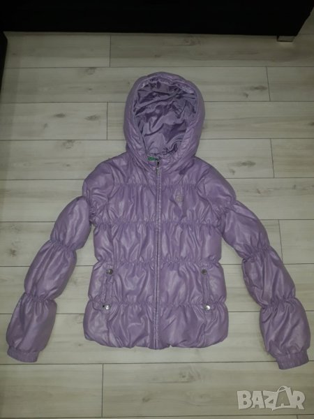 Детско лилаво шушлеково яке с качулка марка United Colors Of Benetton, снимка 1