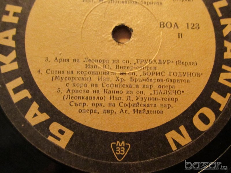 Грамофонна плоча - Ариа на Елеонора от операта Трубадур - оперна музика - изд. 70те години ., снимка 1