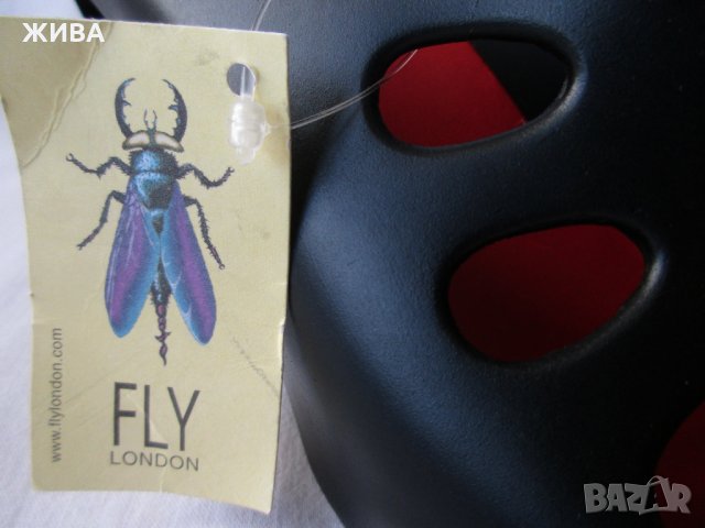 FLY LONDON черни дамски чехли на пкатформа, нови, с етикет, , снимка 2 - Чехли - 24267376