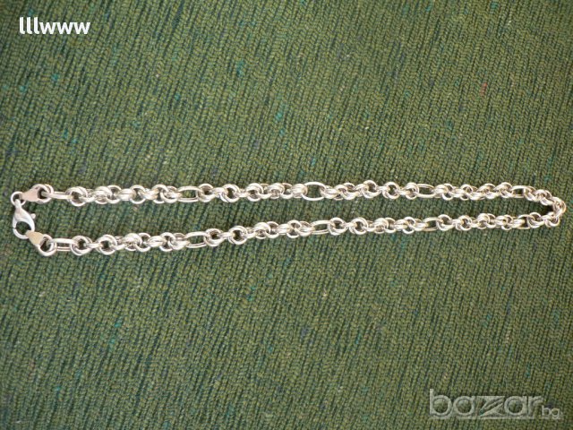 Сребърен ланец., снимка 3 - Колиета, медальони, синджири - 10547248