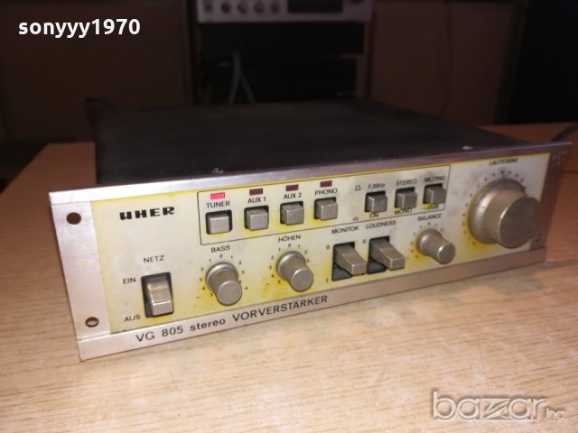 uher vg805 preamplifier-made in japan-внос швеицария, снимка 2 - Ресийвъри, усилватели, смесителни пултове - 20619683