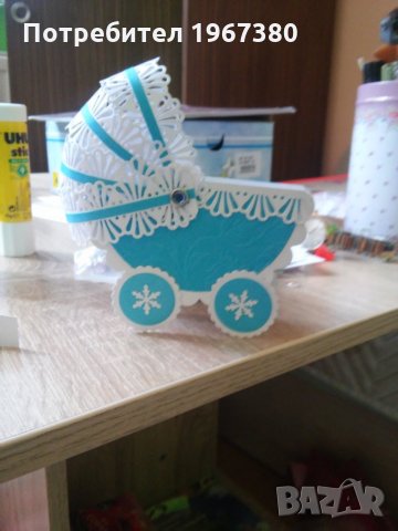 Бебешка количка-кутийка, снимка 8 - Подаръци за кръщене - 23454040