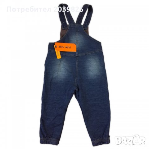 Дънки, Дънков гащеризон, Детски гащеризон, Син, Деним, Бебе момиче, Бебе Момче, 3-18 месеца, снимка 2 - Бебешки дънки - 22425322