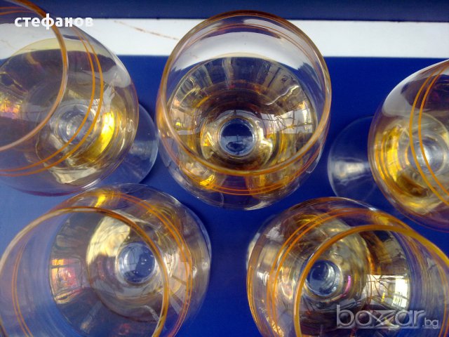   5 бр чаши калиево стъкло, снимка 6 - Чаши - 15692116