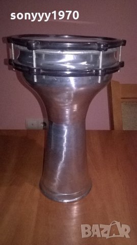 нова тарамбука с бяла кожа/пластика-30х20см-от сирия, снимка 5 - Ударни инструменти - 21979153