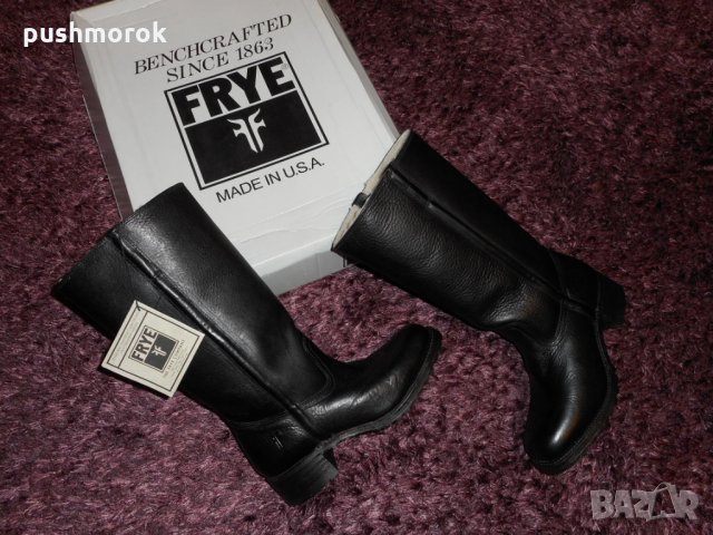 Frye Campus 14G Boots in Black Tumbled Leather, снимка 3 - Дамски ботуши - 23520493