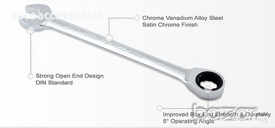 Звездогаечен ключ с тресчотка chrome vanadium 8мм,10мм,13ммр17мм, снимка 1 - Аксесоари и консумативи - 19031883