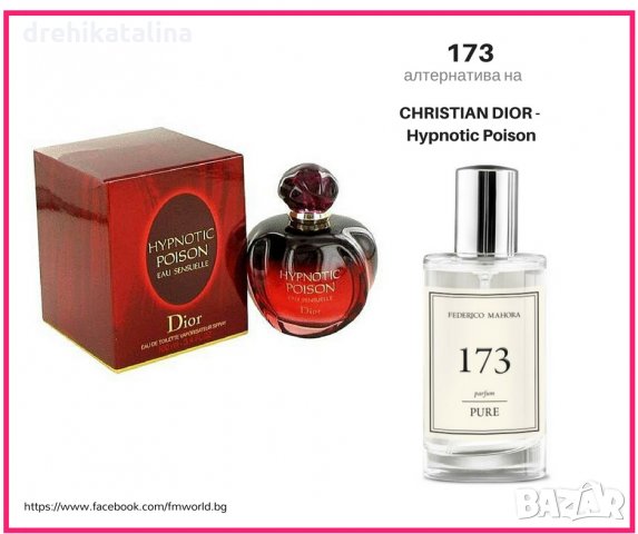 Дамски парфюм ФМ Груп FM Group Intense 173 CHRISTIAN DIOR - HYPNOTIC POISON 50ml 30% есенция