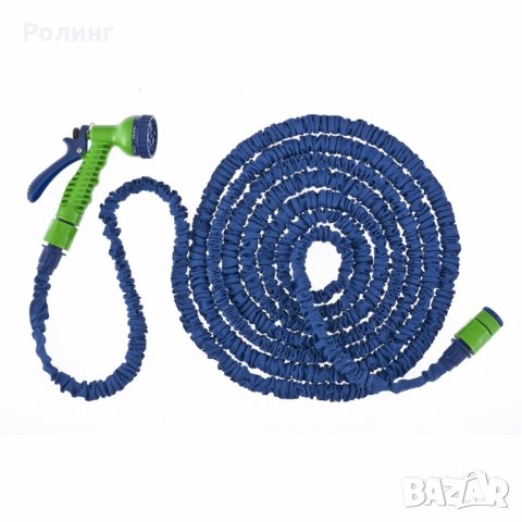 Маркуч разтеглив 20м. с пистолет и накрайници, снимка 2 - Градинска техника - 25684904