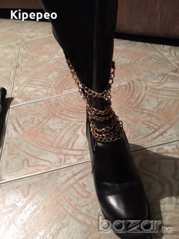 Нови чизми с верижки, р.39, снимка 2 - Дамски ботуши - 19998067
