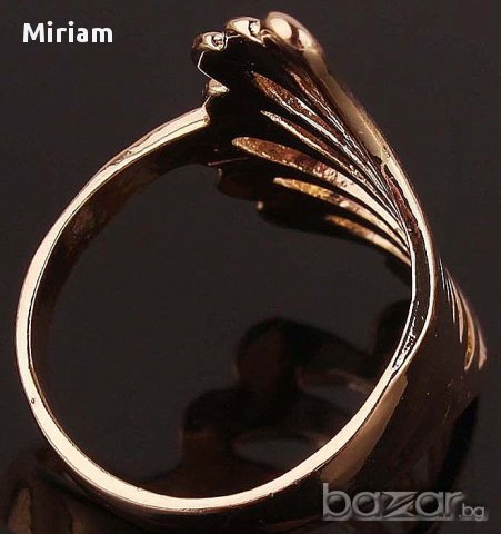 Красив забележителен пръстен от 14k попълнено злато 20 лв., снимка 2 - Пръстени - 10734505