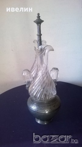 посребрен оливерник арт деко, снимка 4 - Антикварни и старинни предмети - 20435189