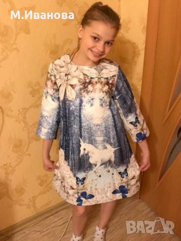 Рокля Еднорог от 1 до 7 години, снимка 9 - Детски рокли и поли - 23634663