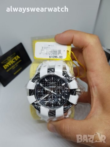 Invicta Bolt Carbon - White / Инвикта Болт Карбон - Бял / чисто нов мъжки часовник / 100% оригинален, снимка 5 - Мъжки - 22466114