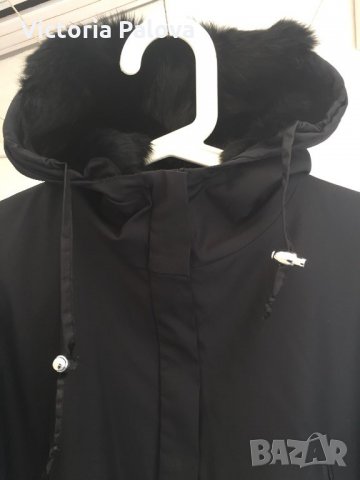 Удобно красиво палто с разкошна качулка(заешка кожа), снимка 7 - Палта, манта - 23046727