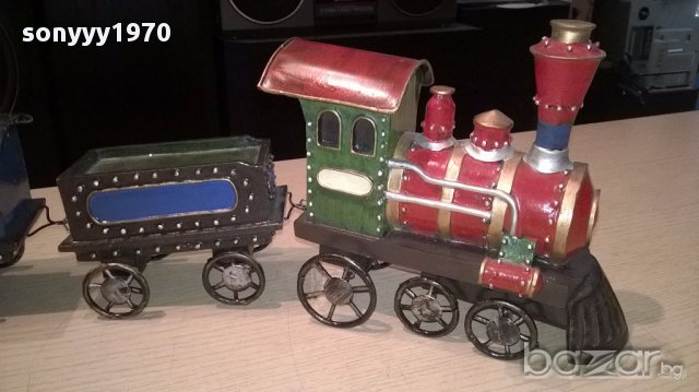 Влакче-композиция с вагони-50/18/9см-внос швеицария, снимка 7 - Антикварни и старинни предмети - 15003187