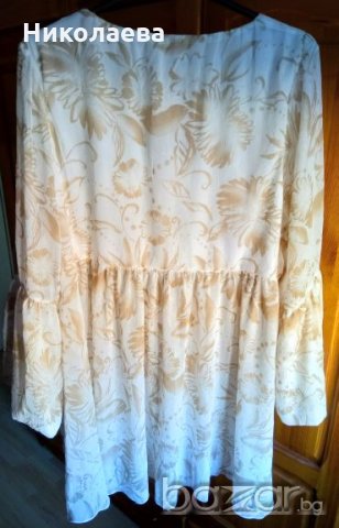 Красива туника с актуален набор на ръкавите и под бюста., снимка 3 - Туники - 21426139