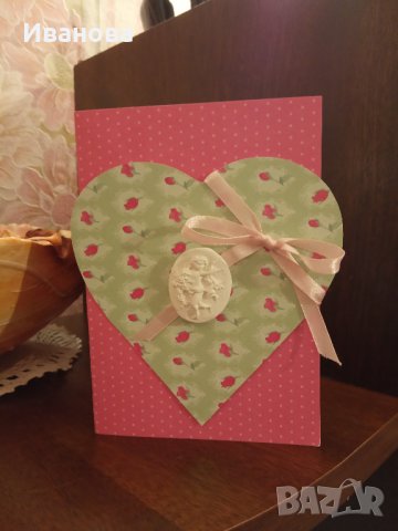 Ръчно изработена картичка "Любов", снимка 3 - Други - 23576590