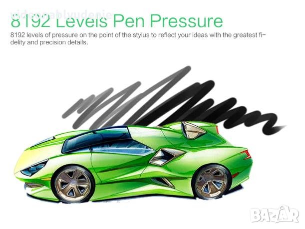 36см 10" Професионален Цифров Графичен Таблет 8192 Нива 233 PPS Процесор 5080 LPI Ultra FULL HD Рез., снимка 5 - Таблети - 25359467