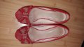 Дамски сандали от плат червени № 36, снимка 1 - Сандали - 18913498