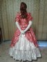 Бална рокля във викториански стил в розово и бяло, снимка 16