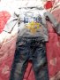 Сет от 2 части за момче-блузка и дънки, снимка 1 - Комплекти за бебе - 21056981