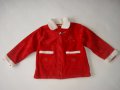 Красиво червено палто за момиче ,104 см.  , снимка 1 - Детски якета и елеци - 16390667
