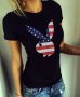 НОВО! PLAYBOY USA дамска тениска! Бъди различна, поръчай модел с твоя идея!, снимка 1