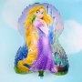 лилав фон Рапунцел Rapunzel голям фолио фолиев гигант балон хелий или въздух парти рожден ден, снимка 1 - Други - 21224311