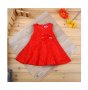Детска рокля/ червена дантела роза  / 18-24 месеца  НОВО., снимка 1 - Бебешки рокли - 24003004