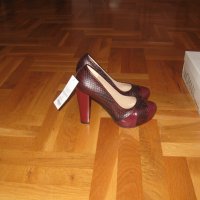 Обувки-кожа+лак, снимка 5 - Дамски обувки на ток - 24056823