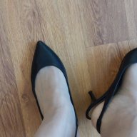 Дамски черни обувки от естествена кожа, снимка 5 - Дамски обувки на ток - 17914922
