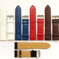 Кожена каишка за ръчен часовник Крокодил Цвят по избор 20mm 22mm 24mm 26mm, снимка 4 - Каишки за часовници - 11942409