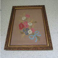бродиран гоблен - полски цветя, снимка 3 - Гоблени - 18029162