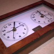 herralz-двоен часовник-25х15х5см-внос швеицария, снимка 2 - Антикварни и старинни предмети - 18226640