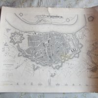 Стара карта Антверпен 1832, снимка 5 - Колекции - 25432699