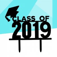 Клас на 2019 завършване дипломиране абсолвенти топер украса табела за торта, снимка 1 - Други - 25411105