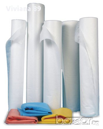 Еднократен бял , хартиен чаршаф - 70см./60м., снимка 1