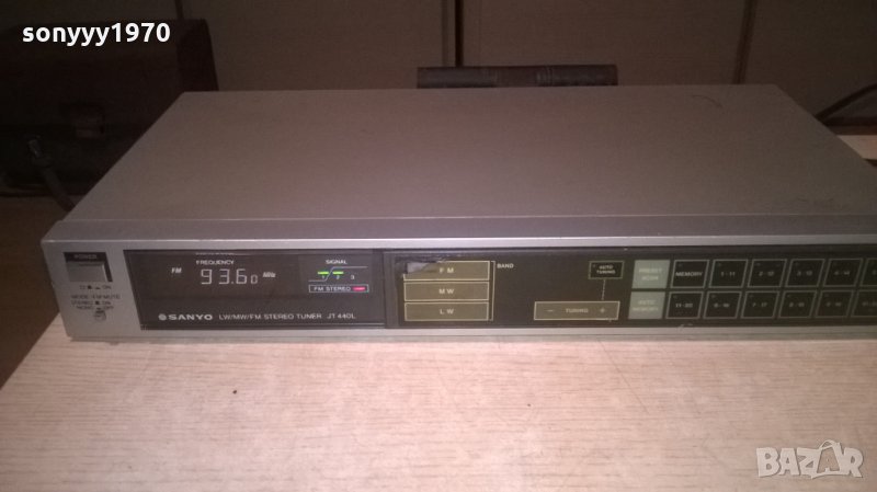 sanyo jt-440l stereo tuner-внос швеция, снимка 1
