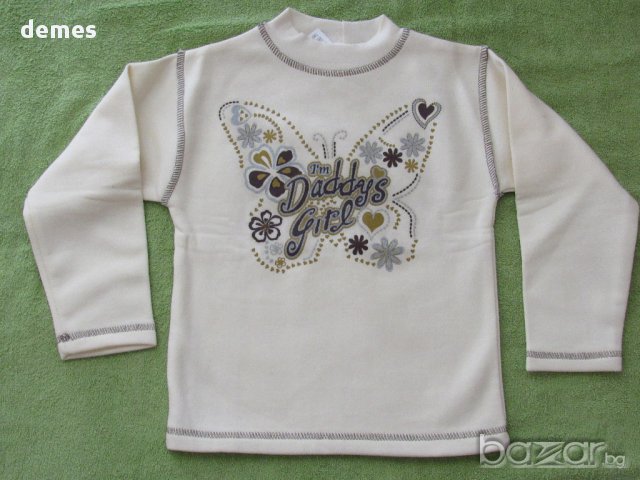 Детски блузон с пеперуда, нов, размер, 110 , снимка 2 - Детски Блузи и туники - 17299906