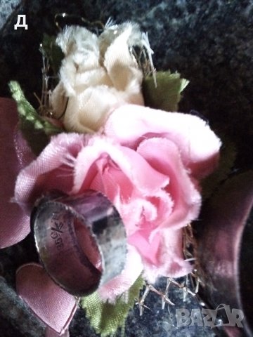 Антика сребърен авторски пръстен с  ест.камък пръстен, снимка 3 - Пръстени - 23349422