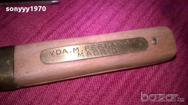 Стар комплект нож+вилица-25см-внос швеицария, снимка 8 - Антикварни и старинни предмети - 17682853