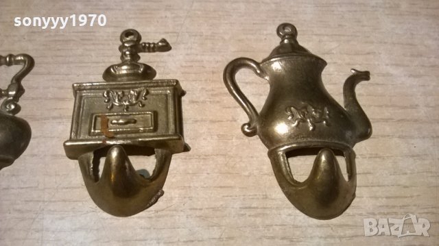 ПОРЪЧАНИ-ретро закачалки-мед/месинг-9х6см-внос швеицария, снимка 8 - Антикварни и старинни предмети - 23364773