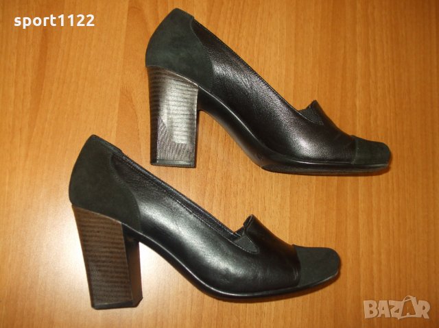 N37,5 Мегияс естествена кожа дамски обувки, снимка 1 - Дамски обувки на ток - 25093593