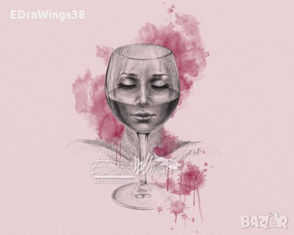 Картина Арт принт "Вино", снимка 2 - Картини - 22577042