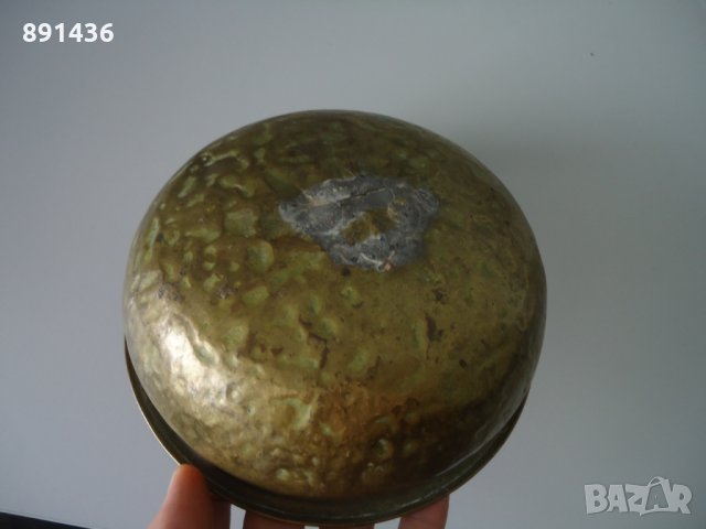 МЕСИНГОВ БРОНЗОВ ТАС ЗА БАНЯ РЪЧНО КОВАН, снимка 2 - Антикварни и старинни предмети - 25650204