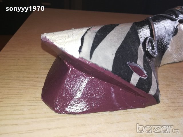 дървена маска-зебра-50х15х8см-внос швеицария, снимка 8 - Колекции - 20973842