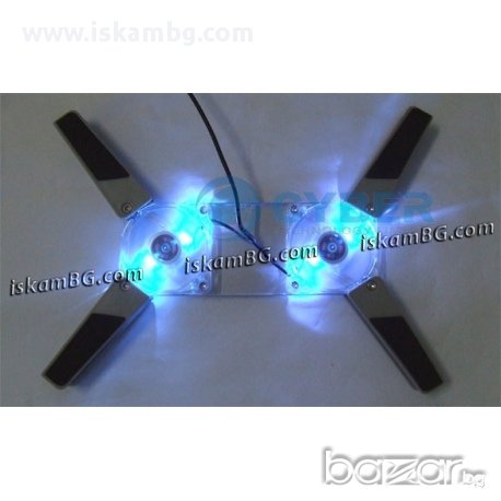 Сгъваем USB охладител за лаптоп - код 0074, снимка 2 - Лаптоп аксесоари - 13459878