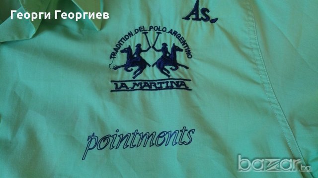 Мъжка риза La Martina/Ла Мартина, 100% оригинал с много апликации, снимка 5 - Ризи - 19128201