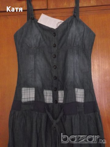 Намаление! Нова дълга дънкова рокля, размер L, снимка 3 - Рокли - 14946832